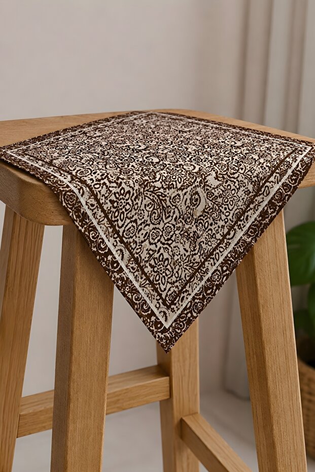 Brown Ethnic Patterned Bandana