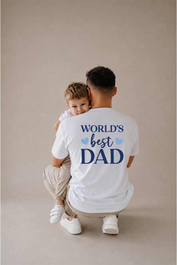 Father's Day Gift, Father-Child Combination, 100% Cotton Oversize T-Shirt
