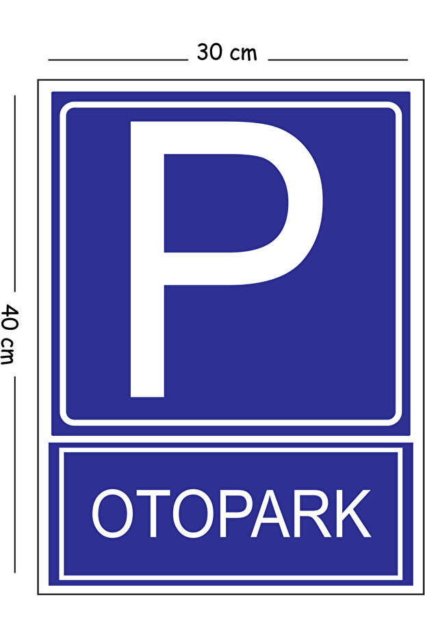 Metal Car Parking 30X40 cm A3 Warning Work Safety Sign
