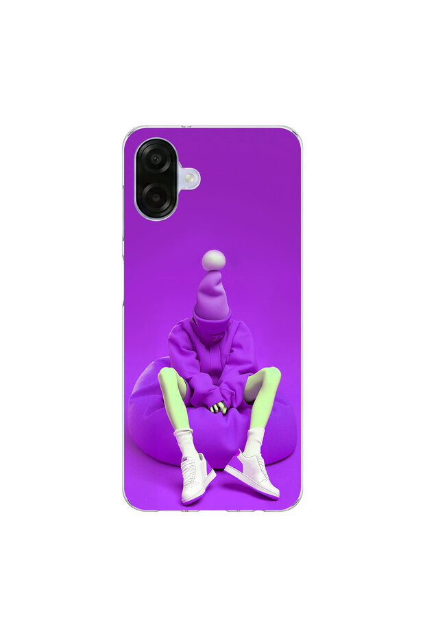 Samsung Galaxy A07 Compatible No Face 6 Design Transparent Case