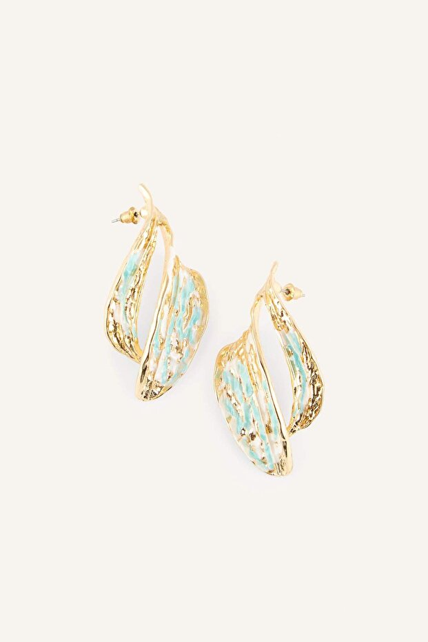 Women's Metal Twisted Earrings H9961Axns