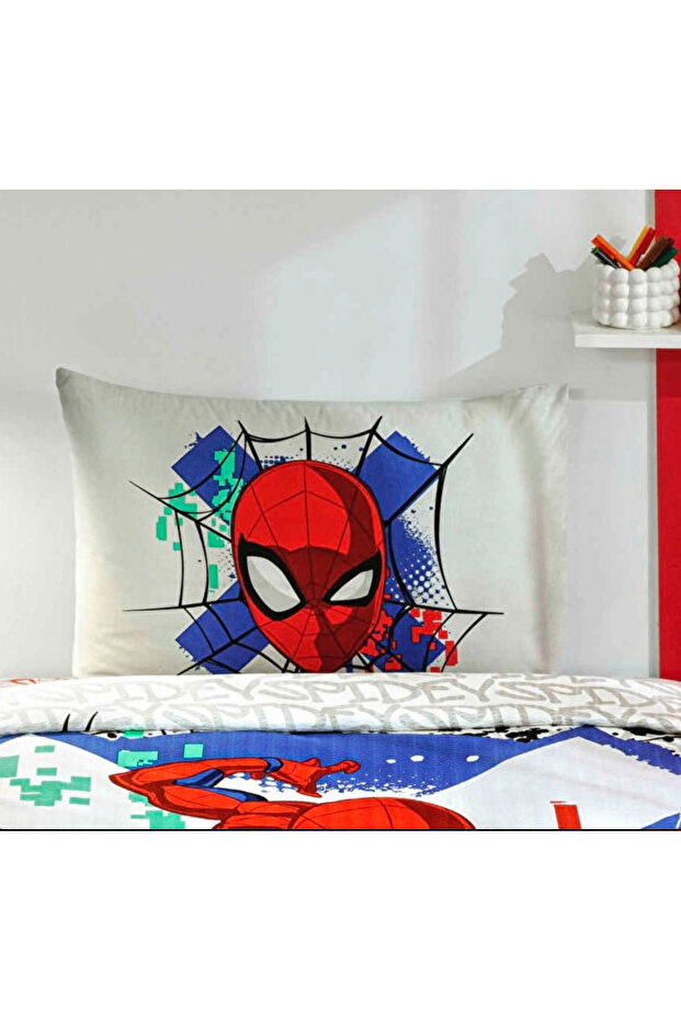 Zorluteks Out Spiderman Patterned 100% Cotton Fabric 2 Pieces Pillow Case 50X70 cm Double-Sided Printing