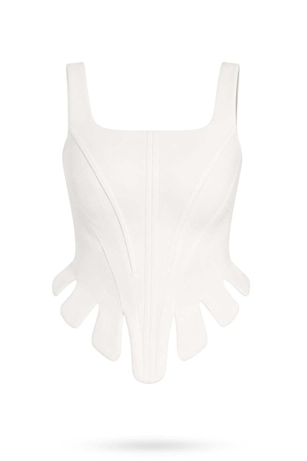Ecru Sectioned Underwire Bustier 8510