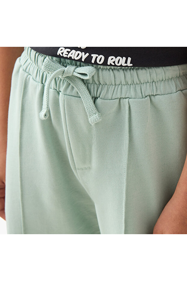 Elasticated Drawstring Waist Shorts with Pockets - 4