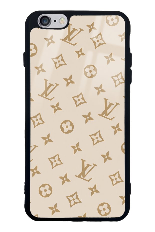 iPhone 6 Plus Cream Lv Design Glossy Phone Case