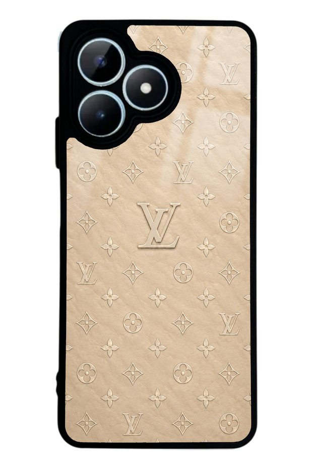 Realme Note 50 Beige Gold Lv Design Glossy Phone Case