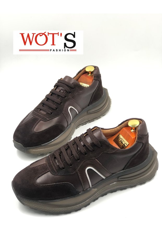Wots Genuine Leather Men's Sneaker Shoes