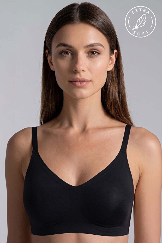 Egyptian Laser Cut Bra Black
