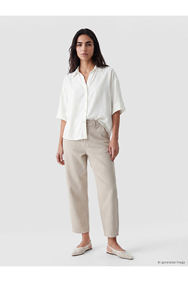 Nevavm Balloon Fit Women's Jean Pants with Difference