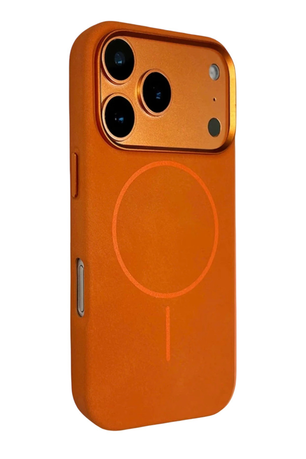 Zengemtr iPhone 17 Pro Max Luno Leather Magsafe Cover (134110) - Orange