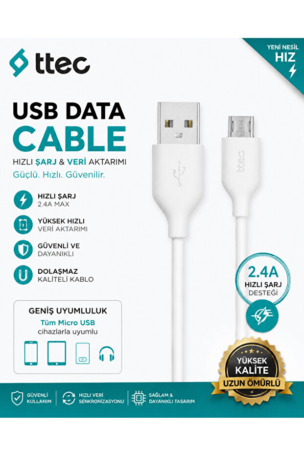 TTEC MİKRO USB KABLO