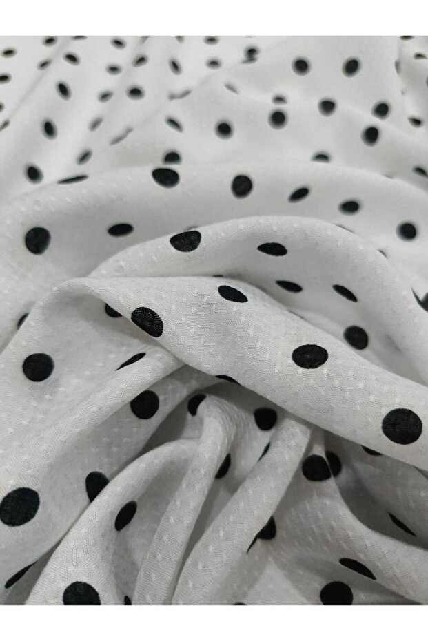 Fabric Polka Dot Viscose Jarouline Dress Shirt Tunic