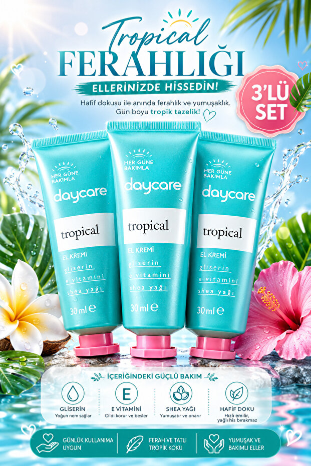 Tropical Hand Cream Set of 3