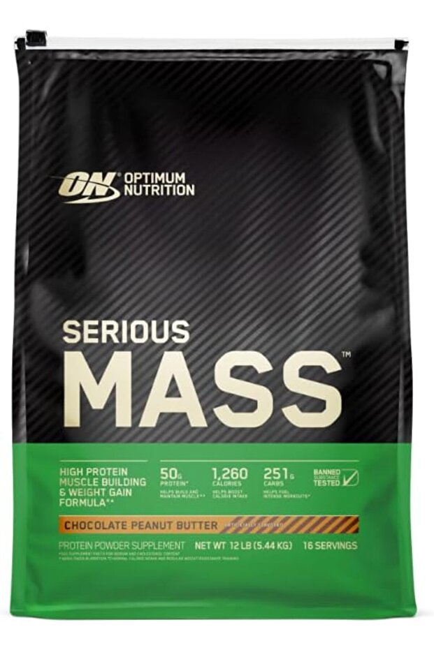 Serious Mass, Weight Gainer Protein Powder for Muscle Gain, Added Immune Support