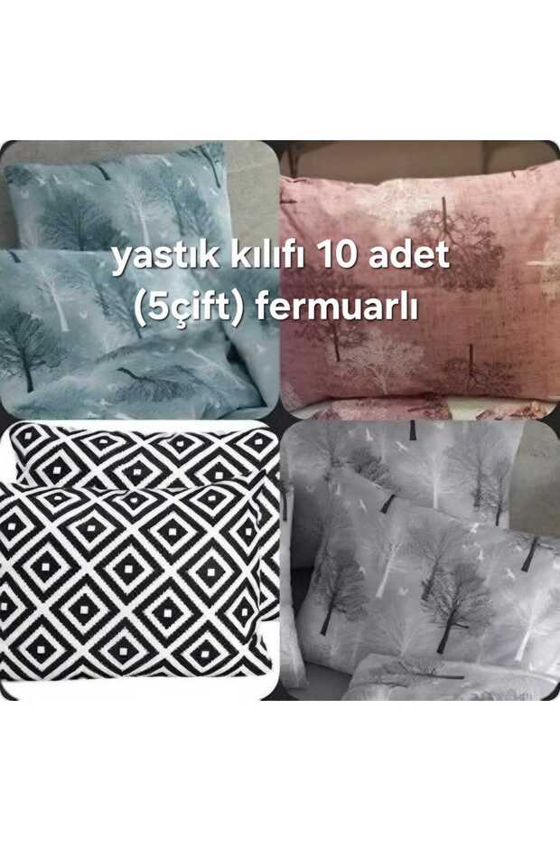 10 Pieces Mixed Colors Pillowcases Ranforce Fabric