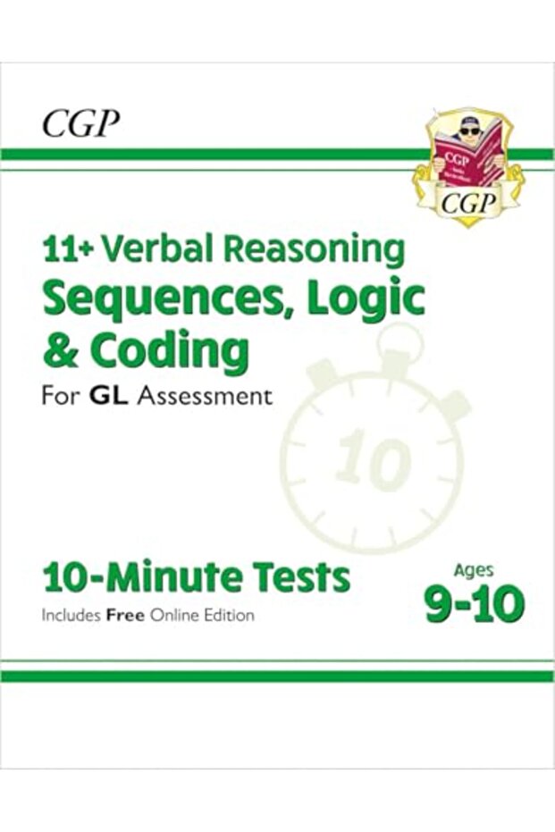 اختبارات GL 10 دقيقة للأطفال فوق 11 عامًا: التفكير الشعبي، التسلسلات، المنطق والبرمجة - للأعمار من 9 إلى 10 سنوات (مع تعليم إلكتروني)