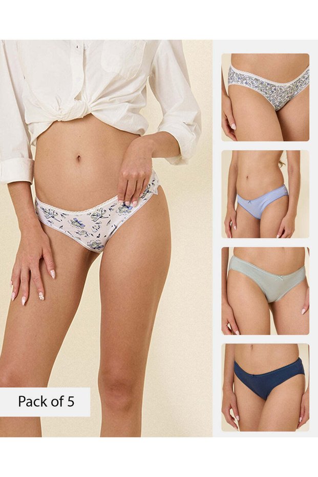 Women's Assorted Cotton Bikini Briefs 5-Pack