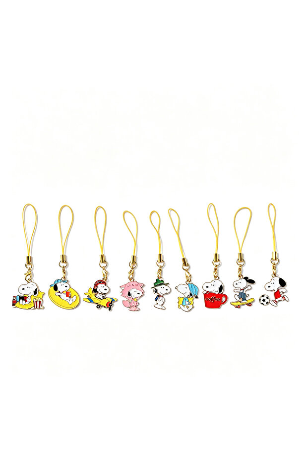 funko 9pcs Phine Chain 9pcs Set Cute Dog Cartoon Metal Keychains Kawaii Bag Pendants Creative Backpa