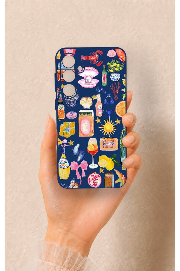 Samsung S23Fe Compatible Summer Patterned Silicone Case