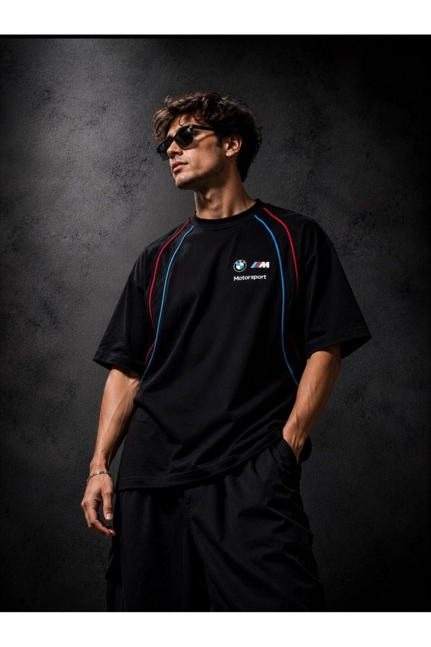 Retro Color-Blocked Premium Tshirt Oversize Unisex