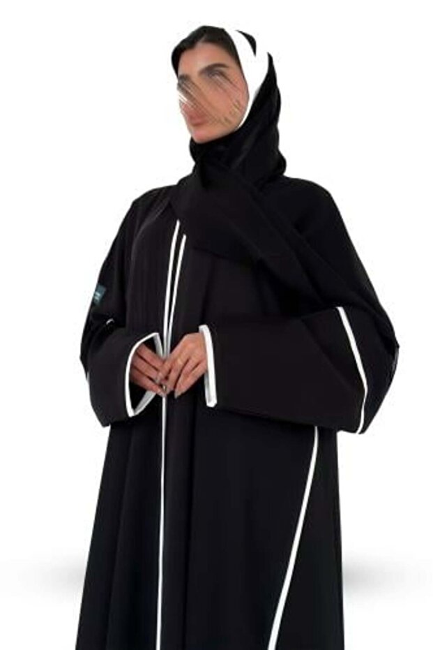 عباية كلوش بتحديد ابيض