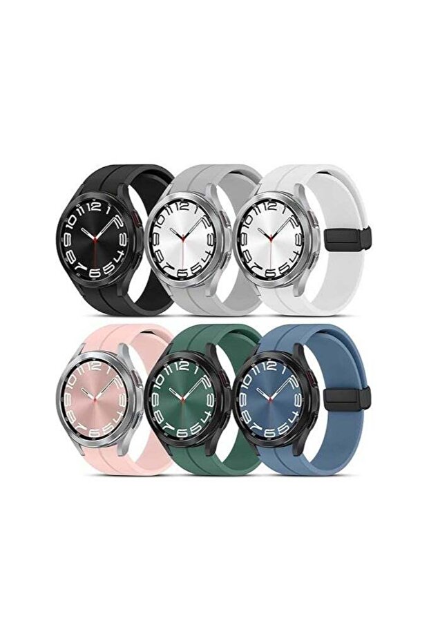 No Gap Silicone Sport Strap for Samsung Galaxy Watch 5 Pro 45mm, Watch 5/6, Watch 6 Classic