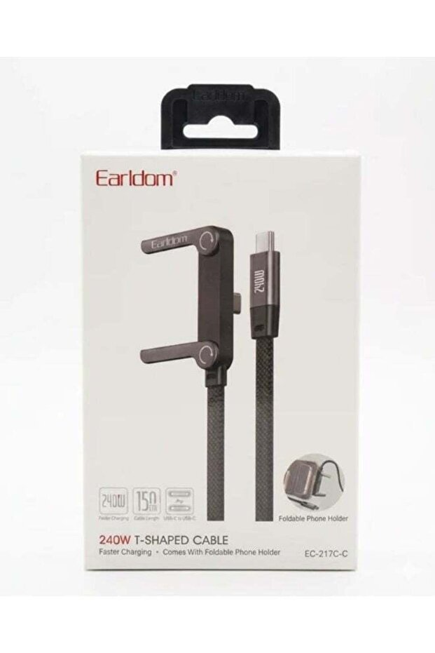 240W T-Shaped USB-C to USB-C Charging Cable – Fast Data & Power Transfer
