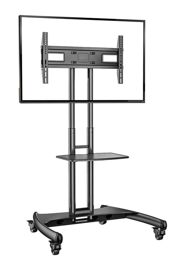 Mobile TV Stand With Lockable Wheels For 32-65 Inch TVs Black