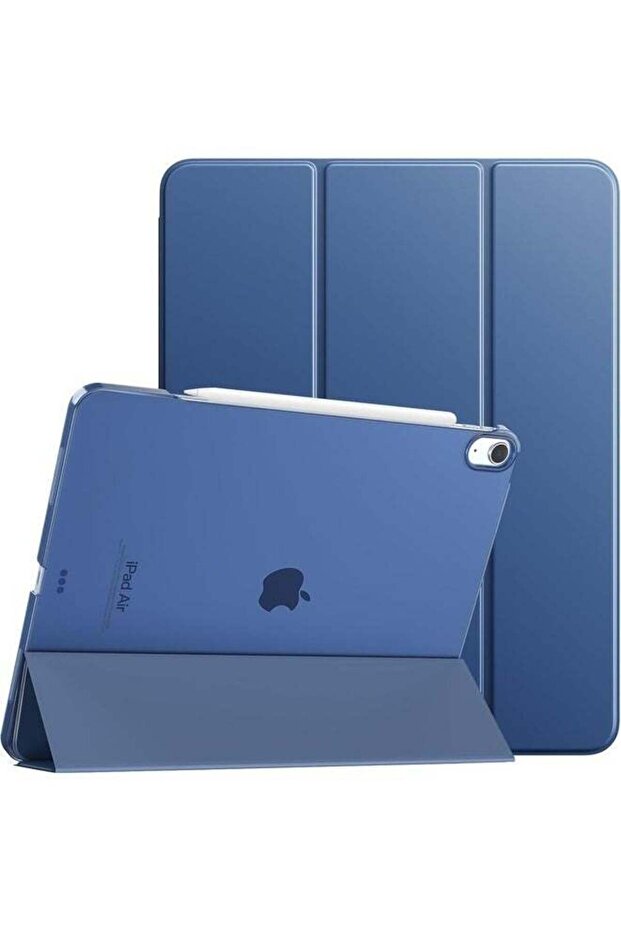 Navy Blue Slim Stand Cover for iPad Air 13" M2 (2024) with Touch ID Support & Auto Wake/Sleep Smart Shell