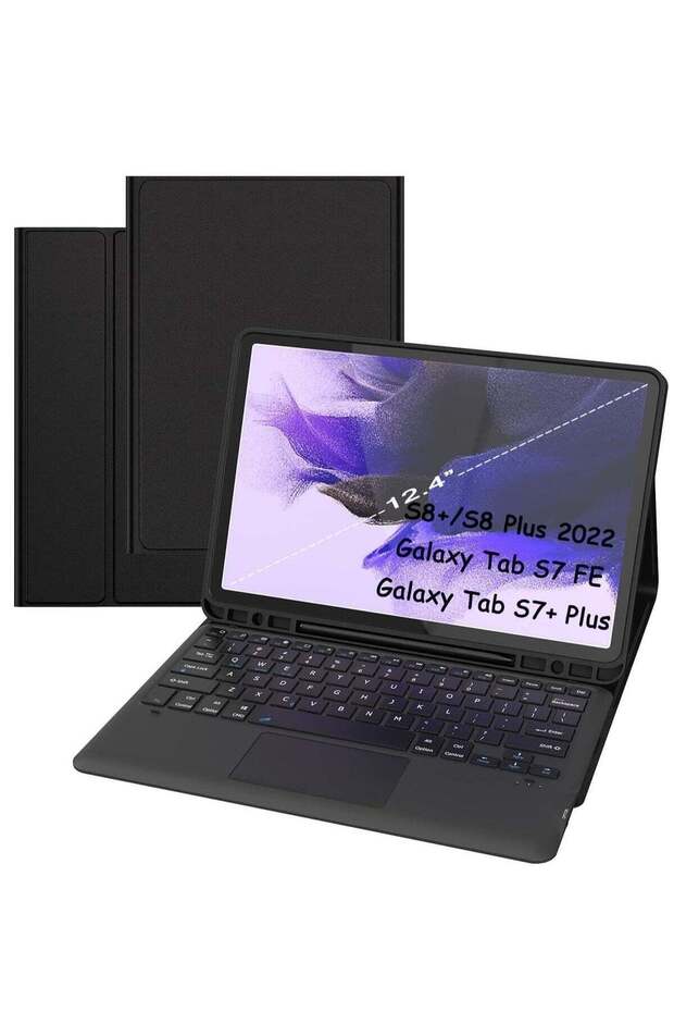 Samsung Galaxy Tab S7 FE / S7 Plus /S8+ 12.4 inch Case with Keyboard - Smart Detachable Wireless