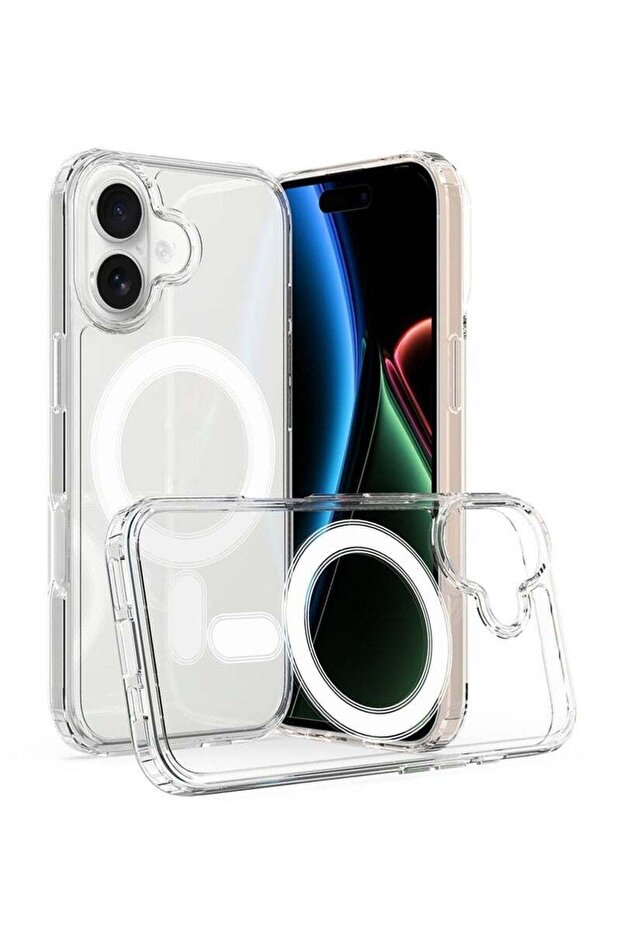 Apple iPhone 17 5G 2025 Magnetic Case, Slim Transparent Flexible TPU Shockproof Magsafe Back Phone Case (MCTPTN) - Clear