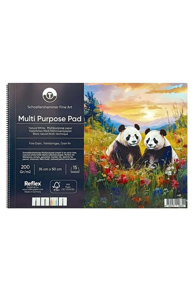 Multipurpose Pad Multi-Purpose Artistic Notebook 200 Gr 35X50 cm 15 Yp