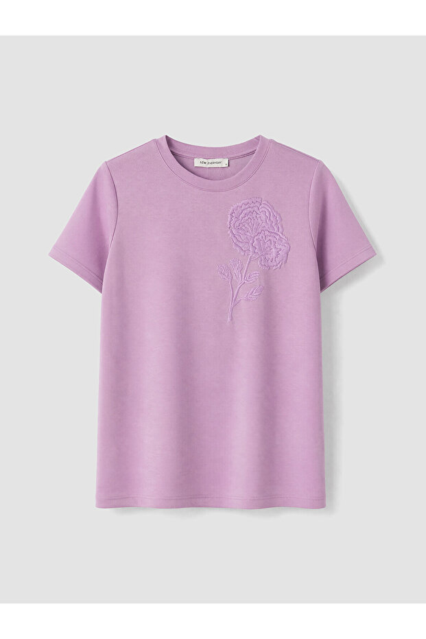 Nevavm Embroidered Soft Touch Women's T-Shirt with Difference