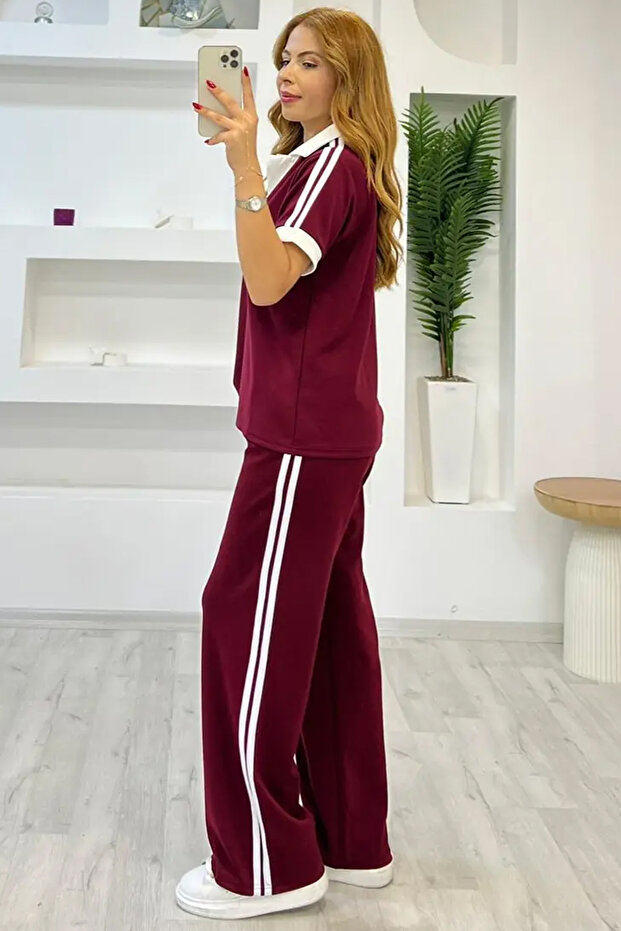 Soft Touch Polo Collar Tracksuit Set