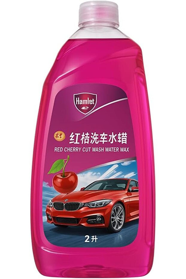 Super Concentrated Cherry Wash & Wax (1 LITER) Shine & Protect Your Car with Cleaning Sponge and Towel