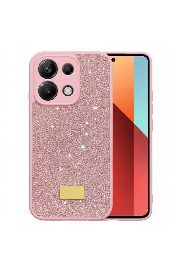 Xiaomi Redmi Note 13 Pro 4g Case with Silicone Edges and Shiny Lux Diamond Cover