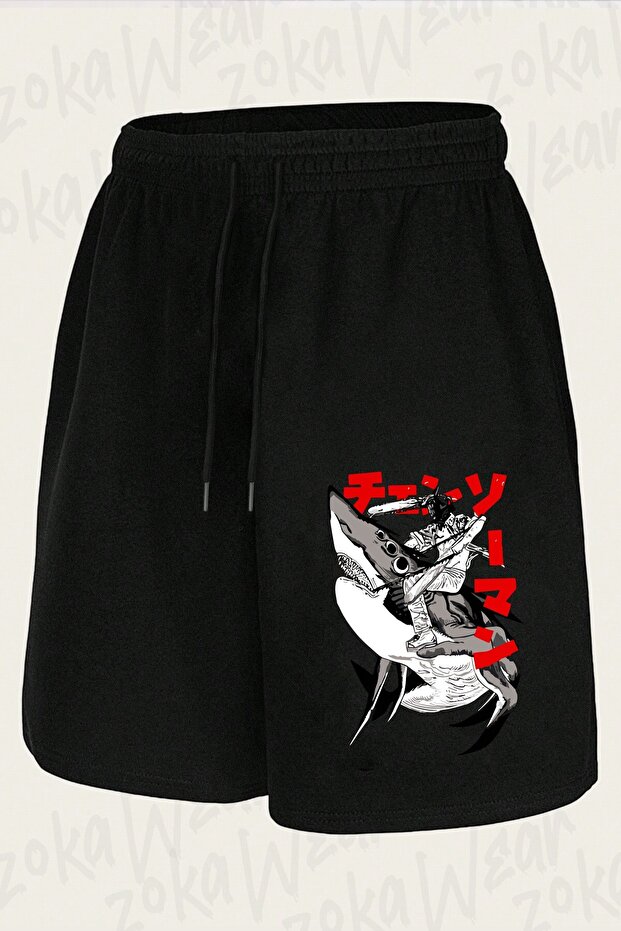 Unisex Chainsaw Man Denji and Beam Custom Design Printed Shorts