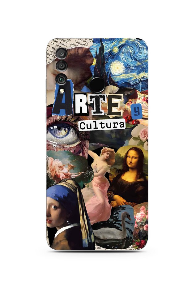 Huawei P30 Lite Compatible Art Collage Pattern Transparent Phone Case