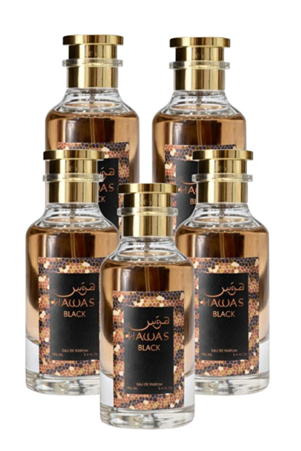 5 قطع عطر أسود 100 مل