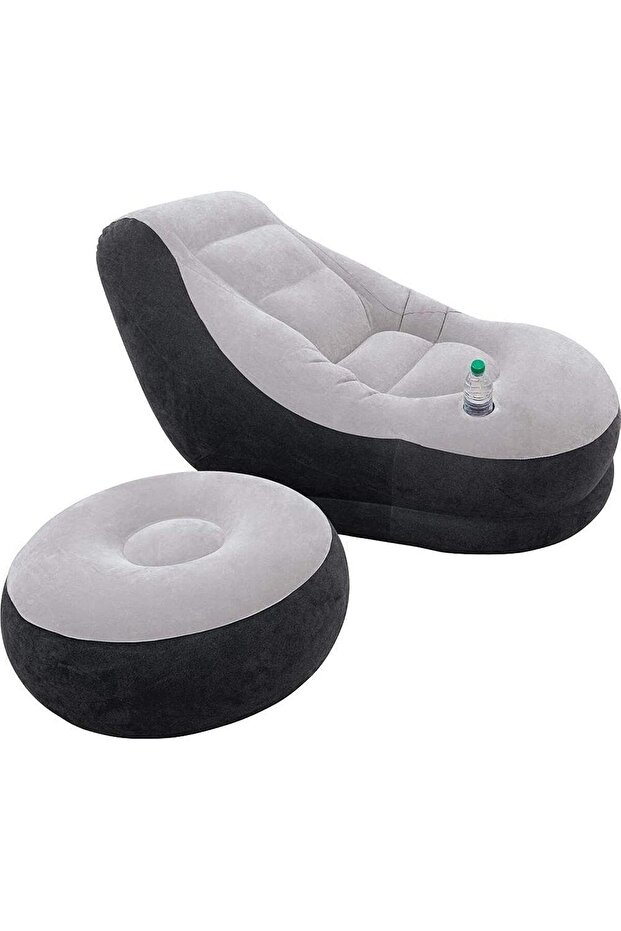 Inflatable Sofa With Footrest Inflatable Chair Flocked