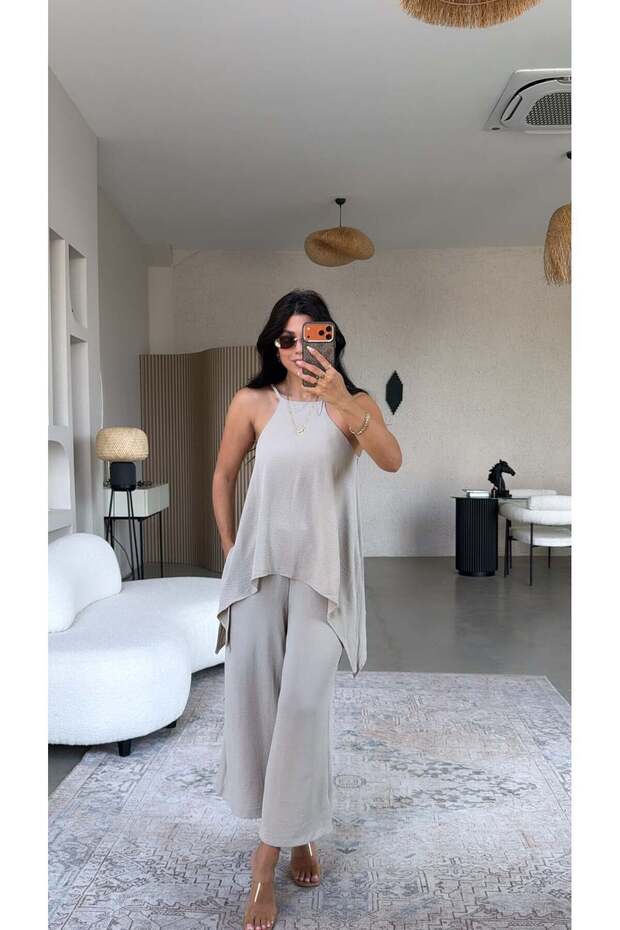 Mink Blouse Pants Look Tiril Jumpsuit