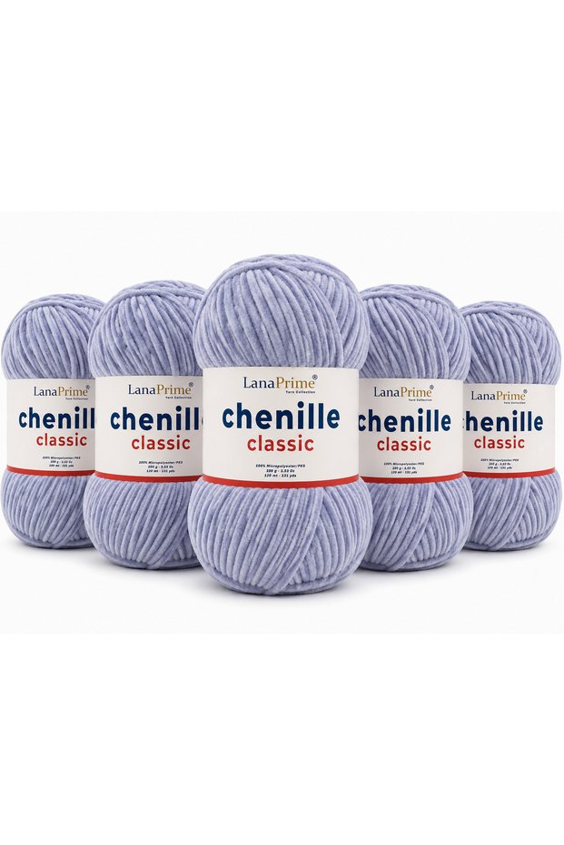 Chenille Velvet Yarn (Chenille Classic) Amigurumi Yarn - 5 Yards - 540 Lavender