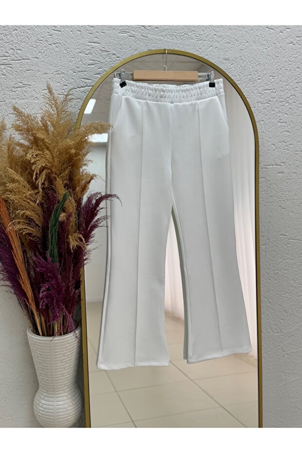 Bemuna Spanish Leggings Scuba Pants-Eu2450 White