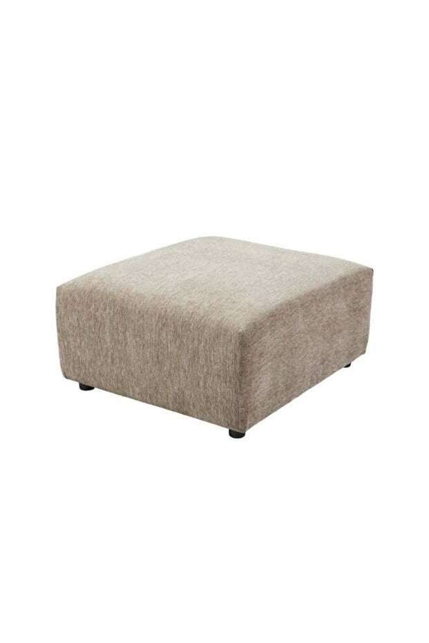 Benjo Ottoman Fabric Modular Sofa | Multi-Functional Stool | Footrest Without Storage L93xW80xH42cm -Champange