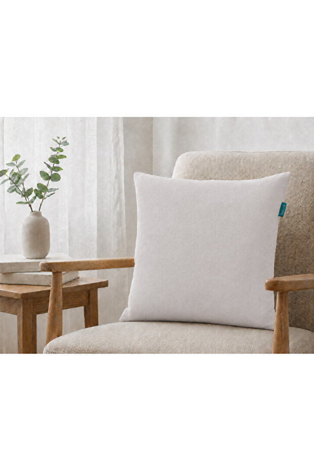 Velvet Decorative Throw Pillow 45X45 cm - Moonstone Gray