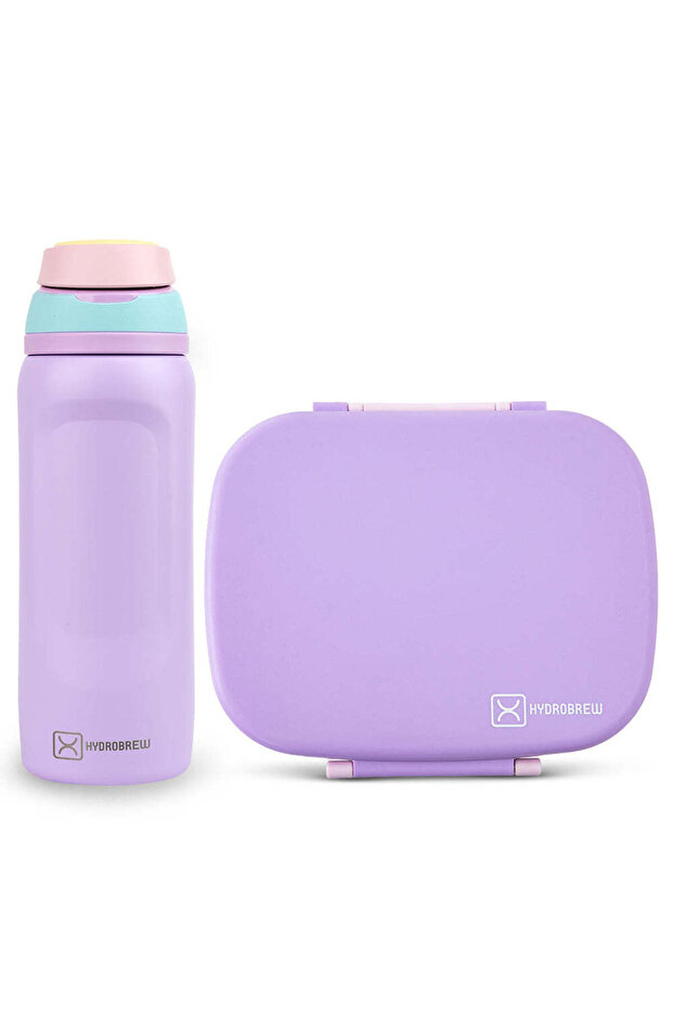 Smart Serve Bento Lunch Box 1100ml w/ Sip Switch Stainless Steel Water Bottle 1000ml – Lilac Blush