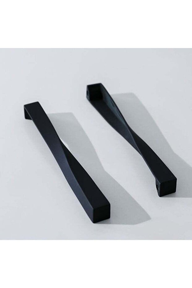 Ella Cabinet Zinc Handle – Premium Pull Handle for Kitchen Cabinets, Drawers, Cupboards, Wardrobes – Sleek Modern Design Furniture Handle Earl Black 202X20X20Mm