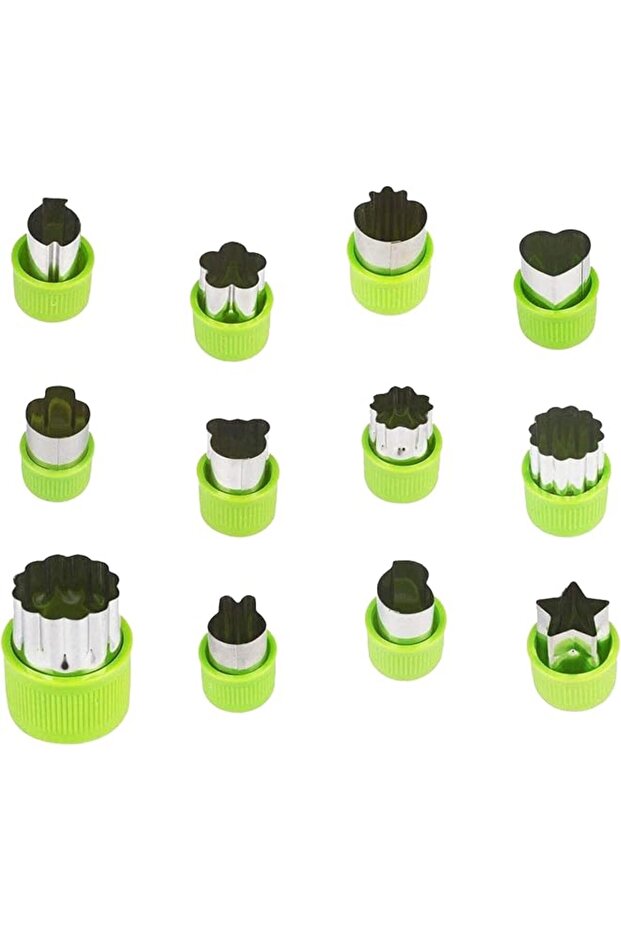11 Vegetable Shapes Set,Mini Pie,Fruit Stamps Mold,Cookie Cutter Decorative, Kids Baking and Food Supplement Tools Accessories