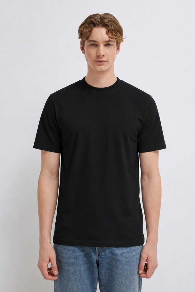 Men's Street Style Regular Black T-Shirt