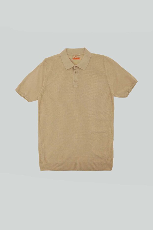 Men's Knitwear Half-Zip Polo Collar T-Shirt